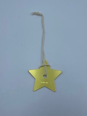 Authentic Dior Metal Star Gold Pendant Key Chain Bag Charm thick decoration